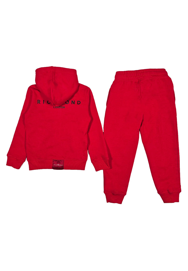 Red zip sweatshirt set for kids