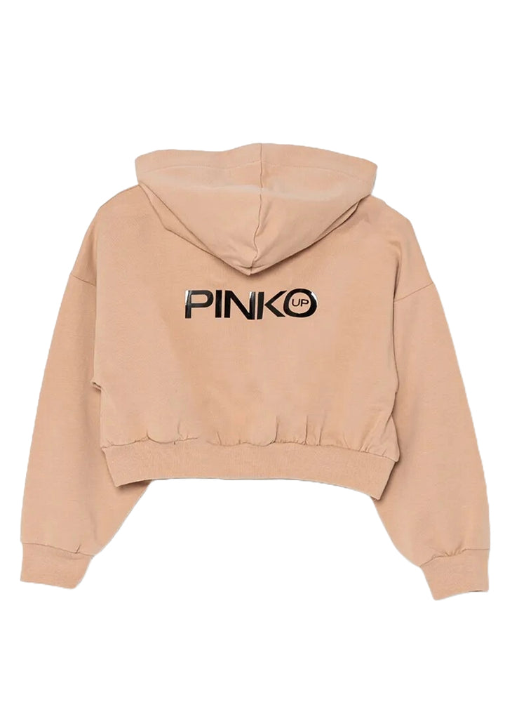 Felpa zip rosa per bambina