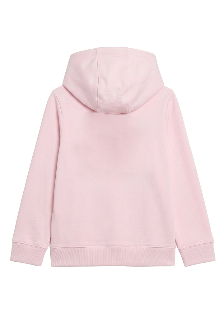 Felpa cappuccio rosa per bambina