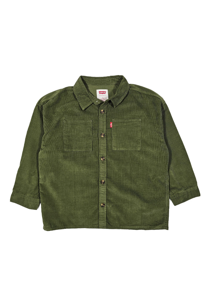Camicia velluto verde per bambino