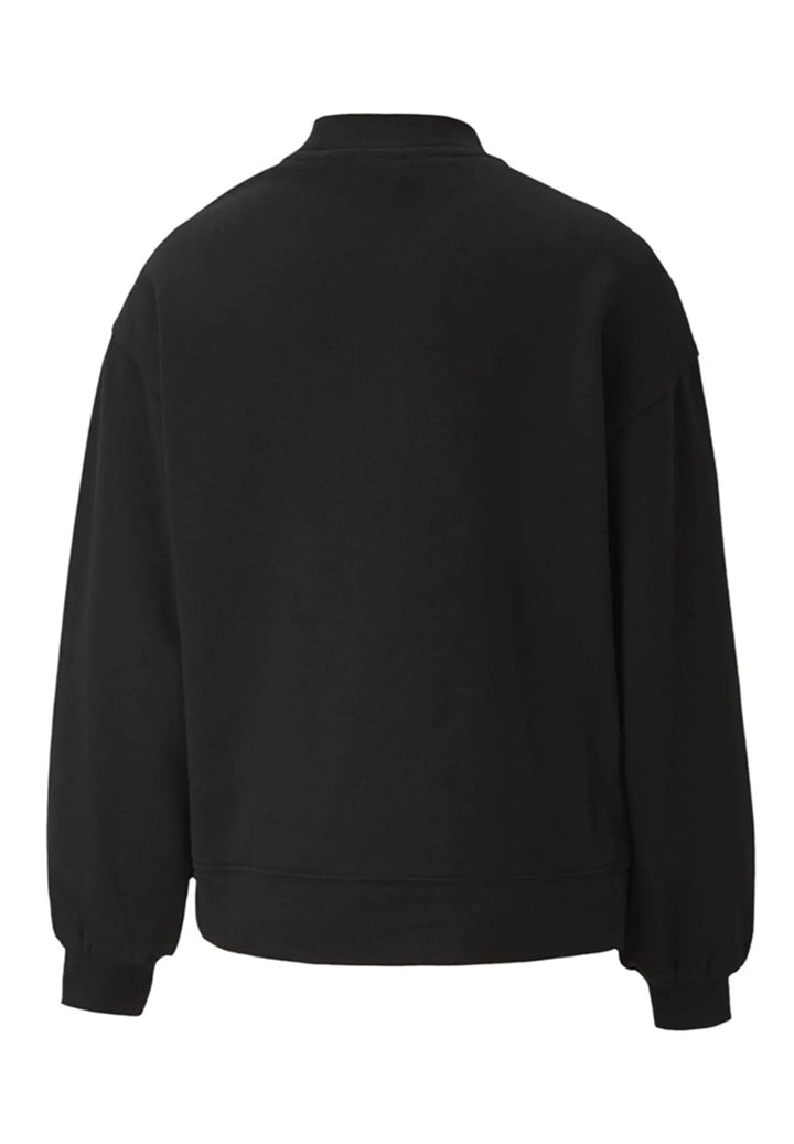 Black crewneck sweatshirt for girls