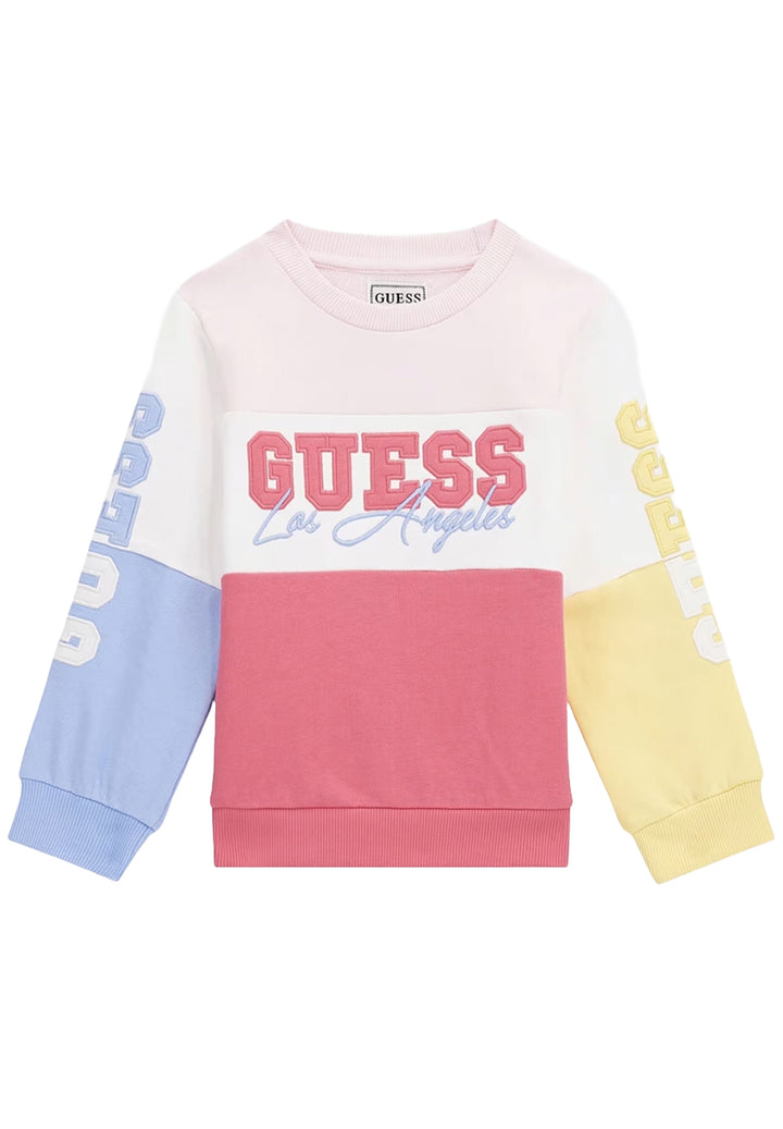 Multicolor crewneck sweatshirt for baby girls