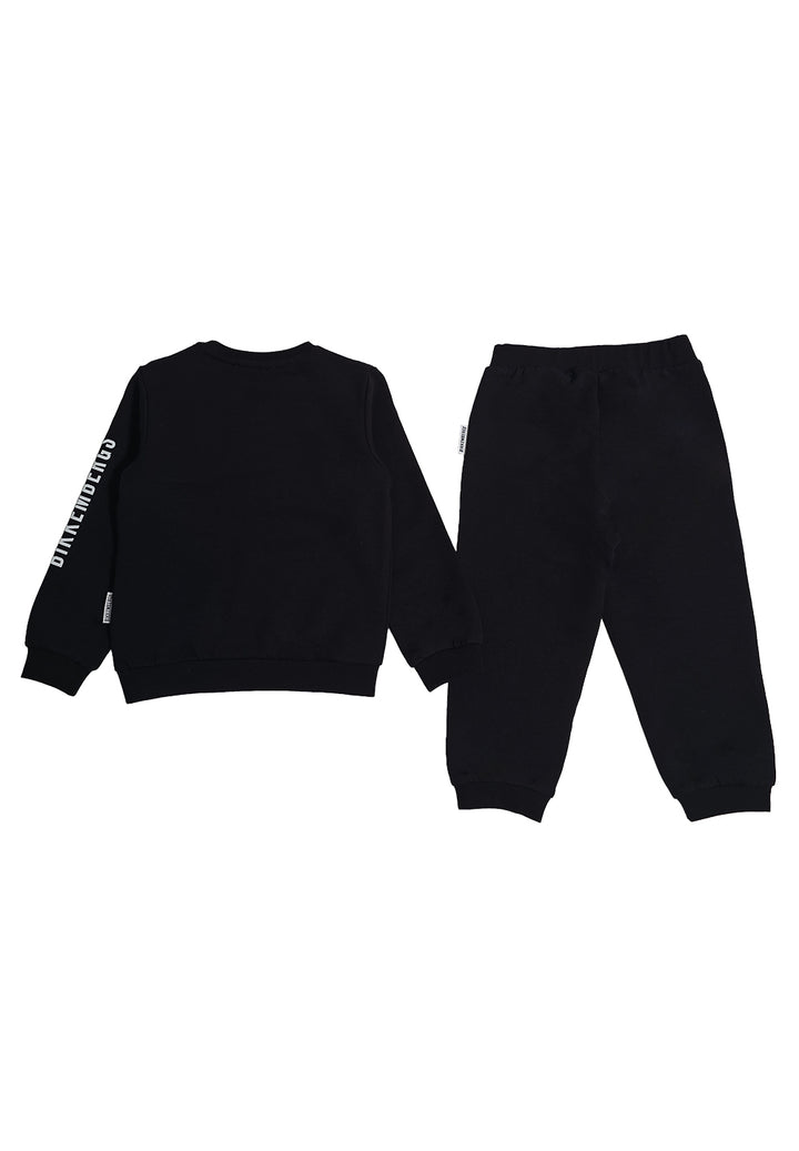 Completo felpa nero per bambino