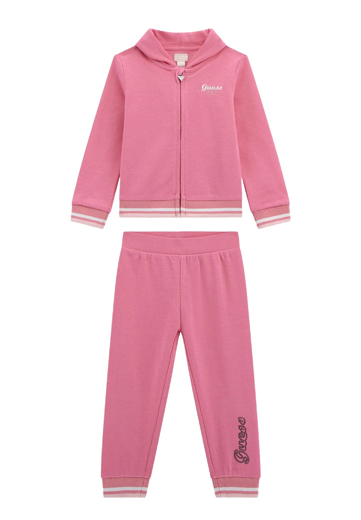 Completo felpa rosa per bambina