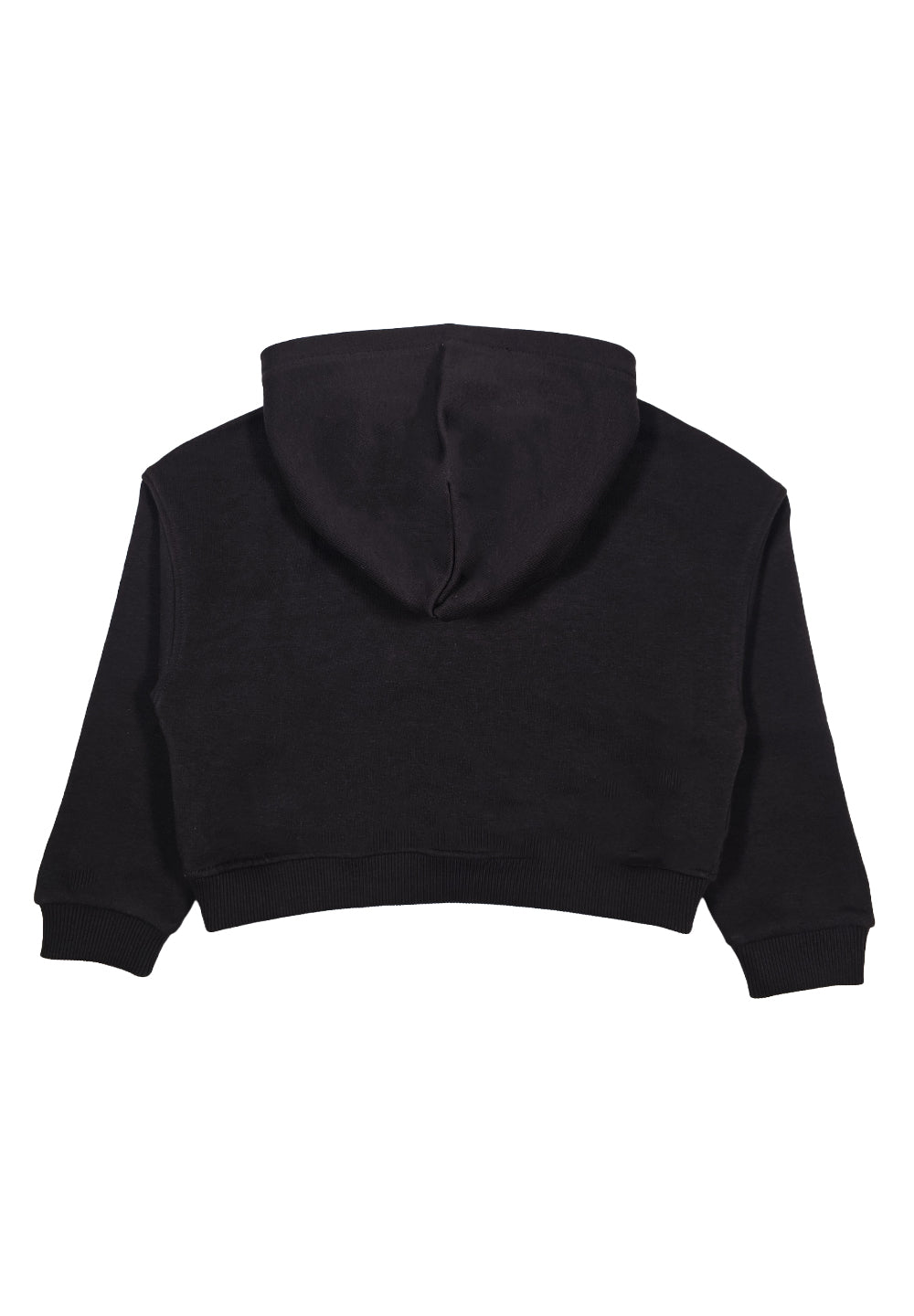Felpa cappuccio nera per bambina