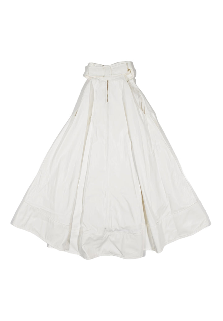 Vestito ecopelle bianco per bambina