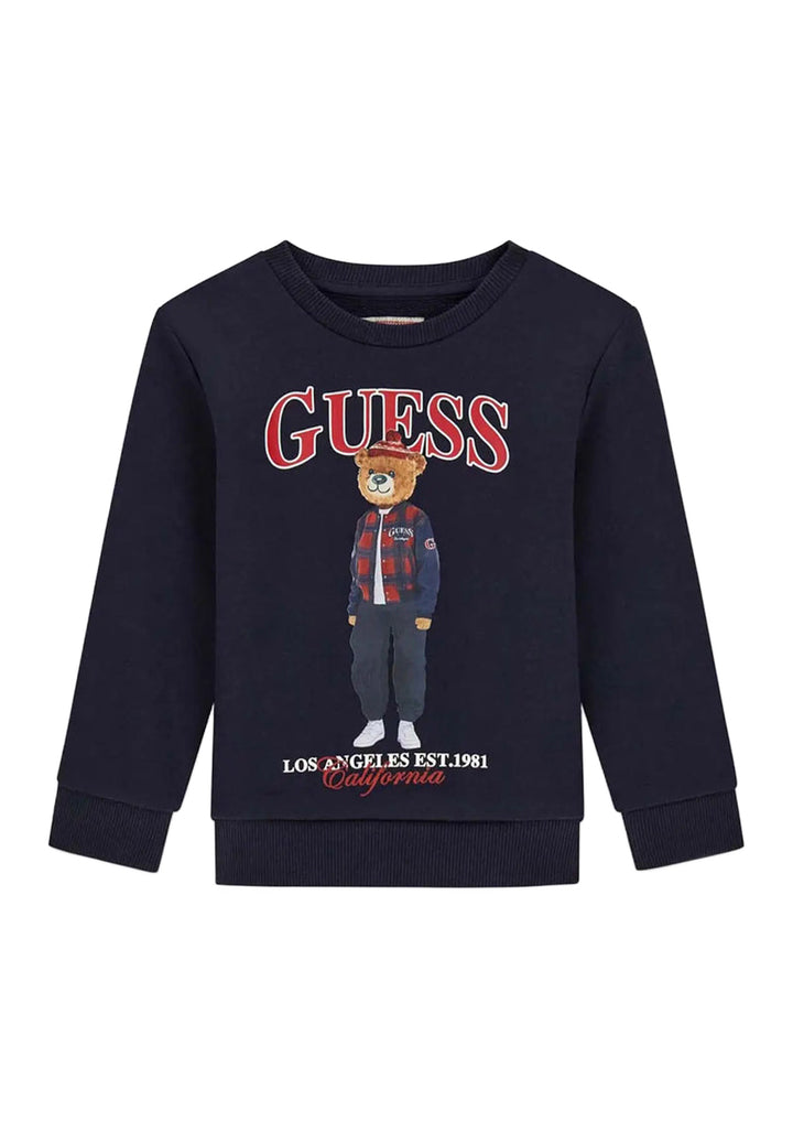 Felpa girocollo blu per bambino