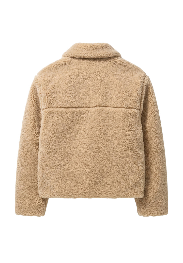 Giubbotto teddy marrone per bambino
