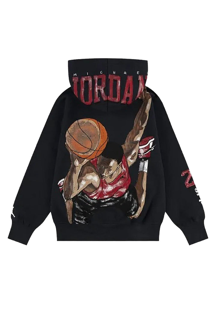 Felpa cappuccio nera per bambino