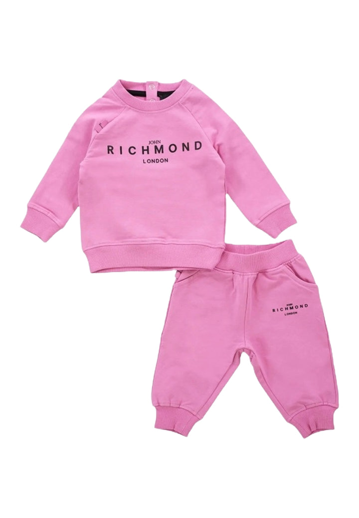 Pink sweatshirt set for baby girl