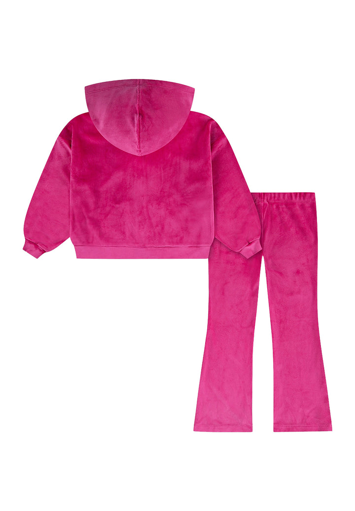 Completo ciniglia fuxia per bambina