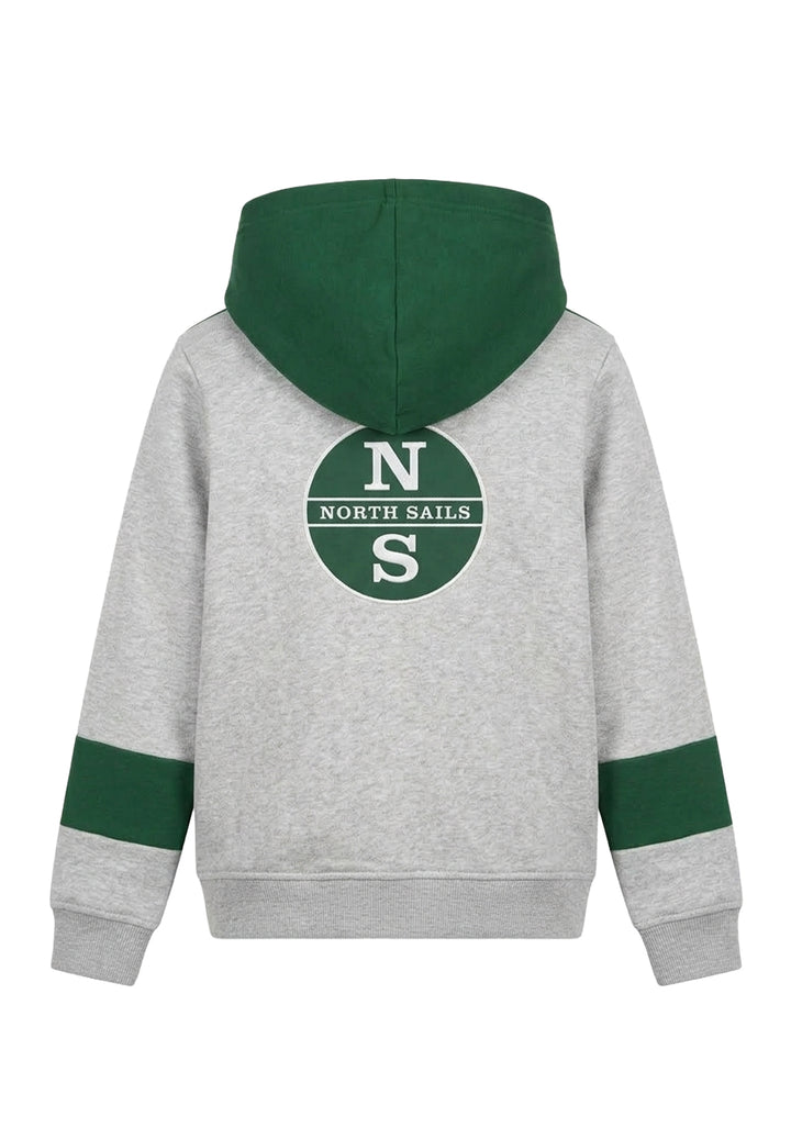 Felpa zip grigia per neonato
