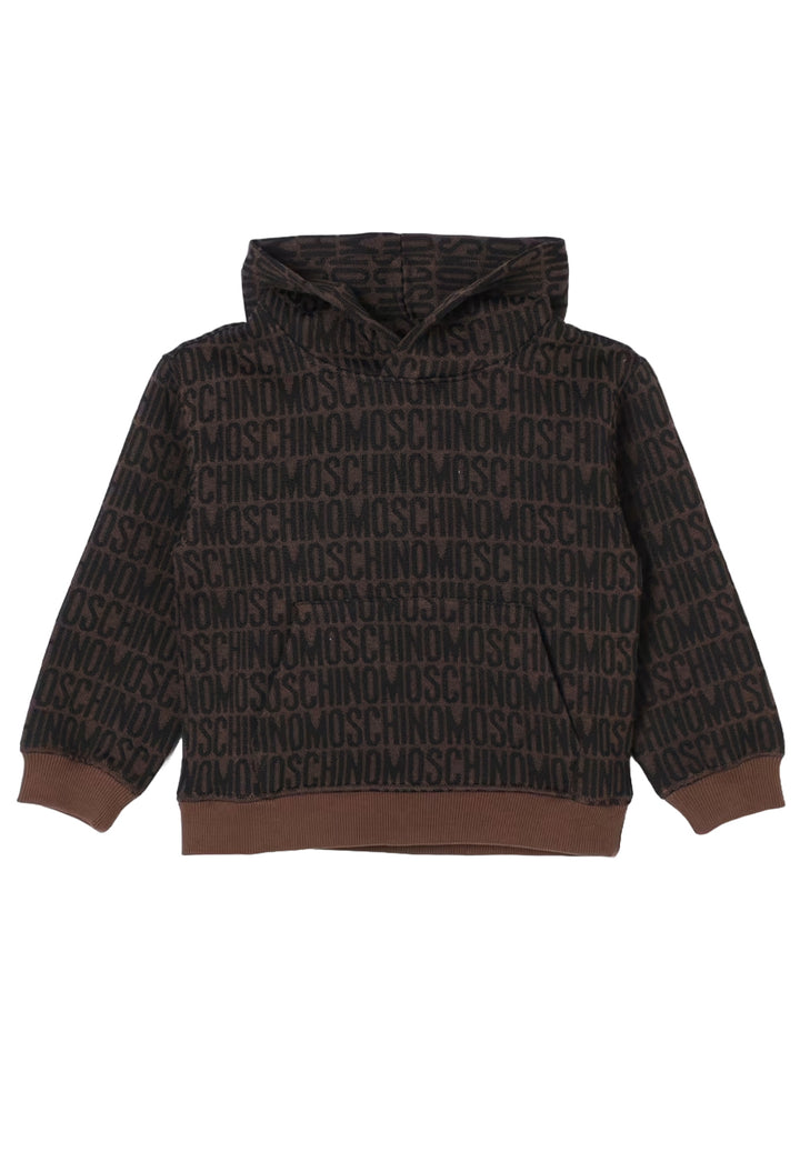 Felpa cappuccio marrone per bambino