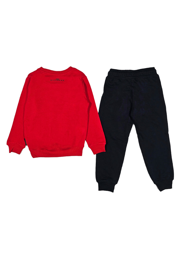 Red-blue sweatshirt set for children