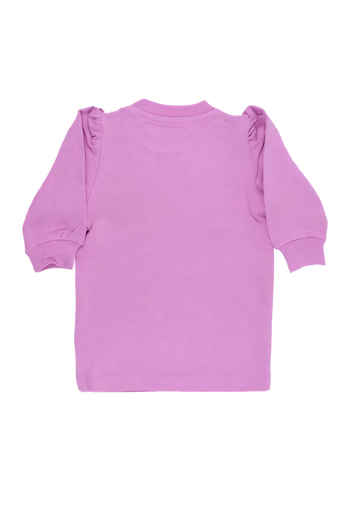 Pink sweatshirt dress for girls