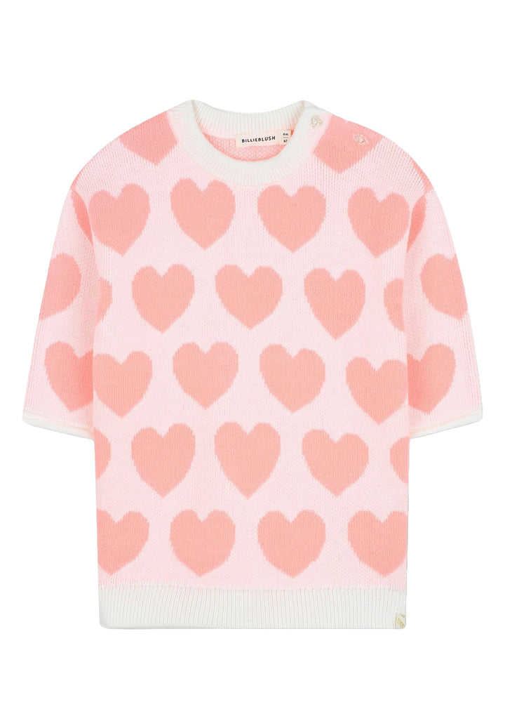 Vestito in maglia rosa per neonata
