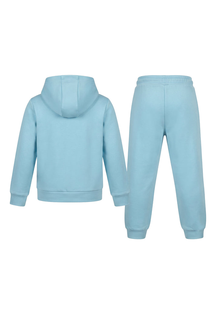 Completo felpa celeste per neonato