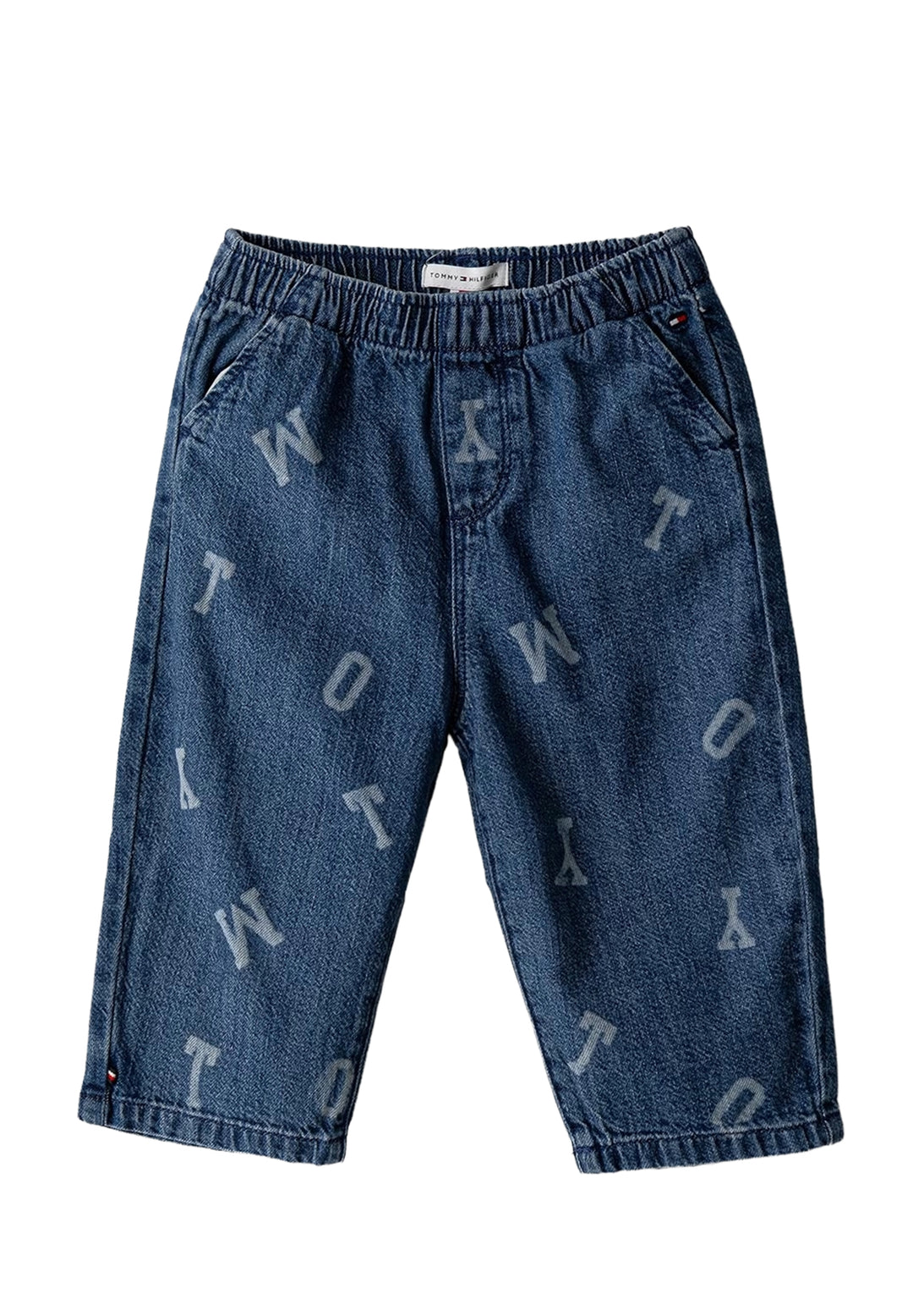 Jeans blu denim per neonato