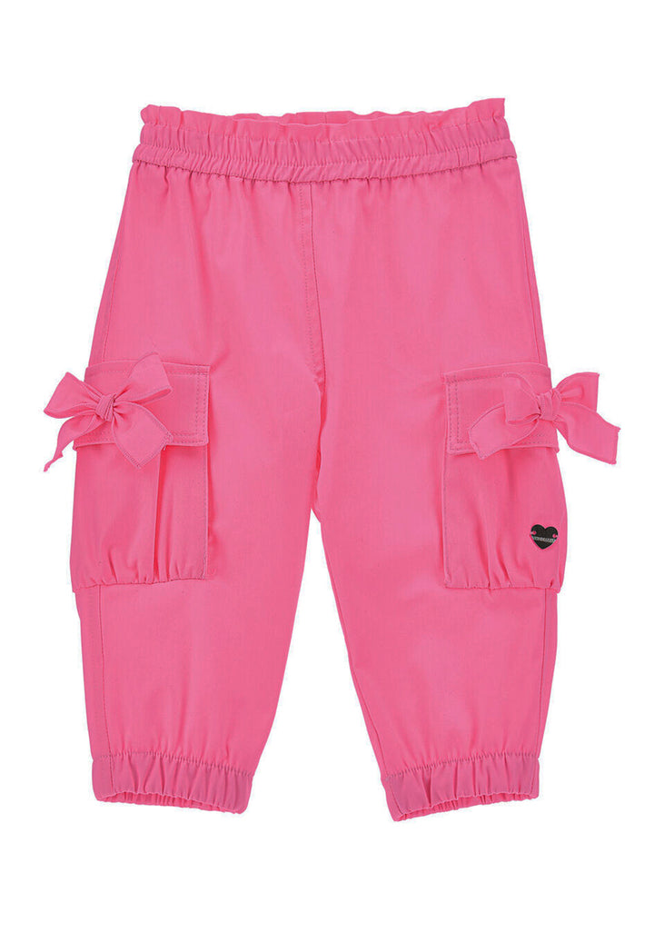 Pantalone cargo fuxia per neonata