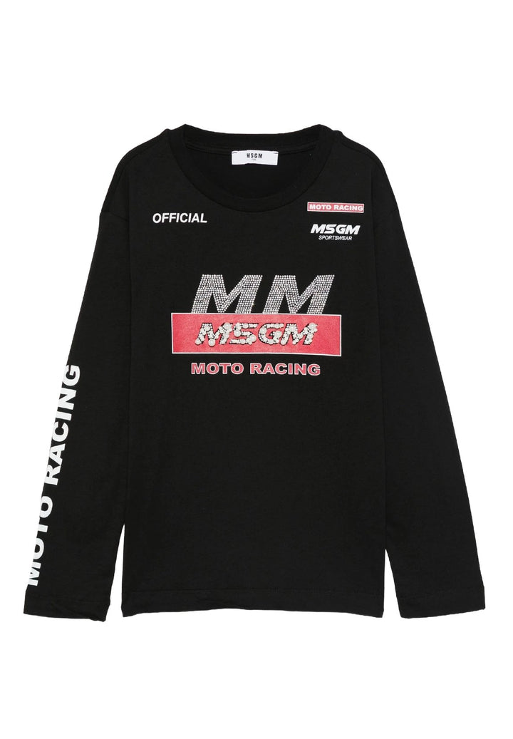 T-shirt nera per bambina