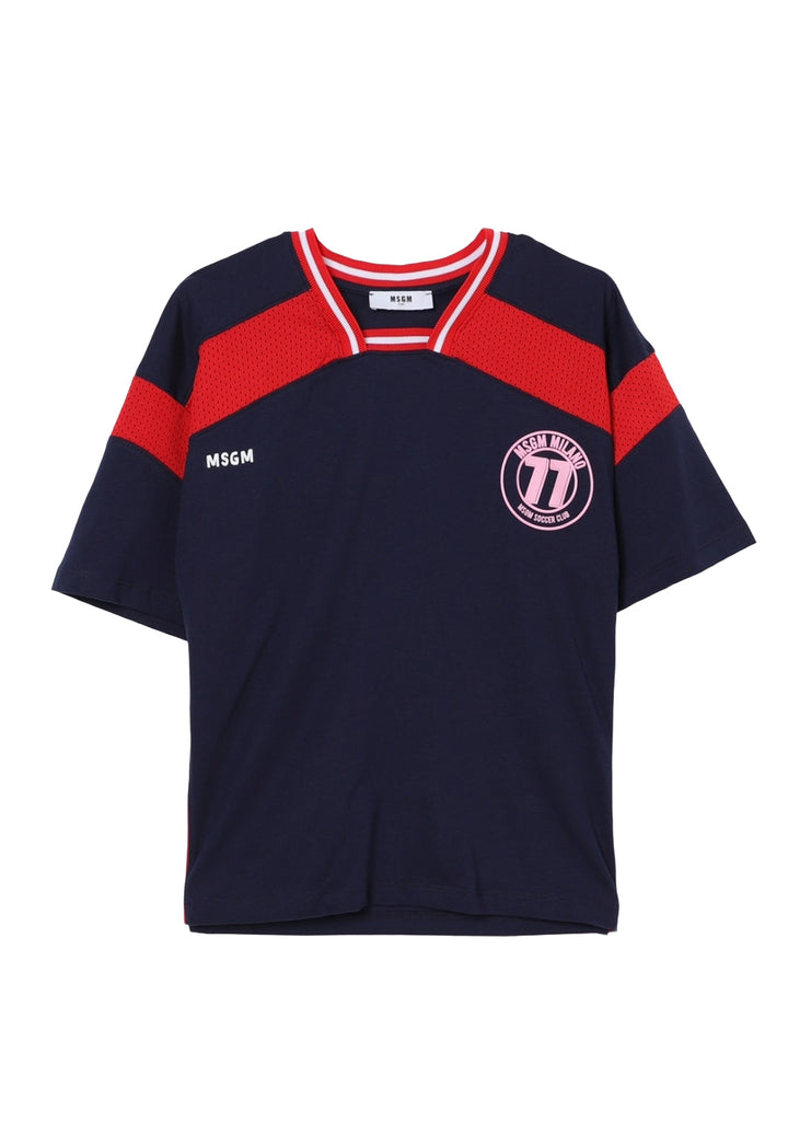 T-shirt blu per bambina