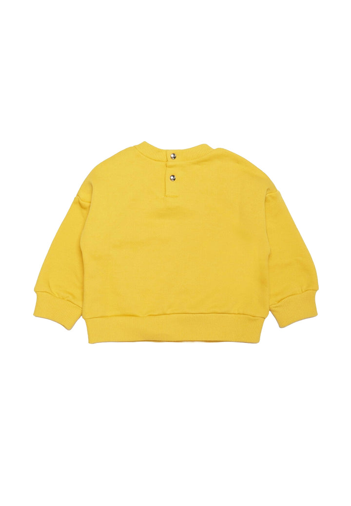 Yellow crewneck sweatshirt for girls