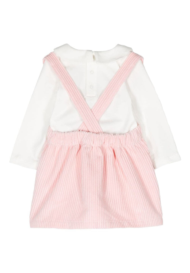 Weiß-rosa Outfit für Baby-Mädchen