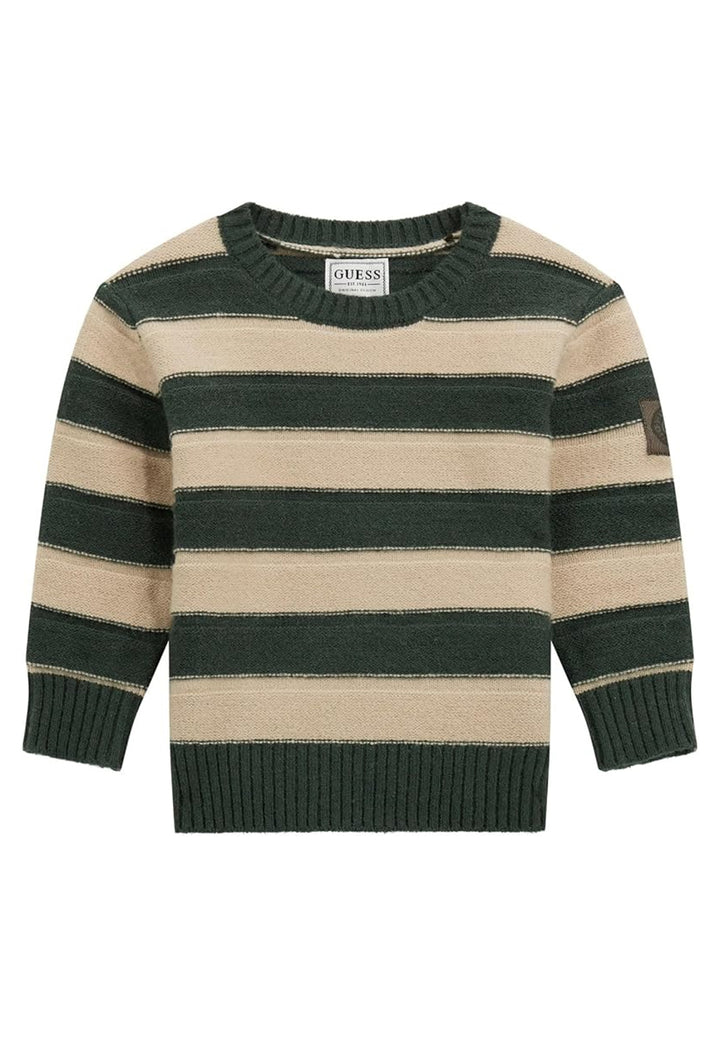 Maglione verde-crema per neonato