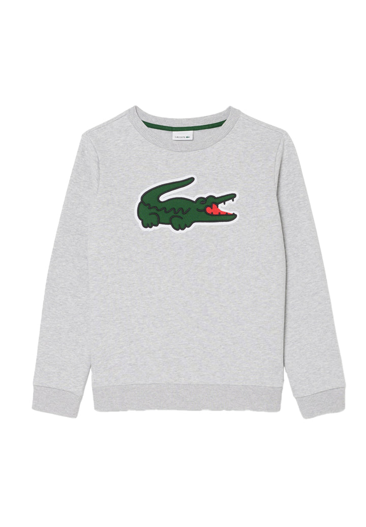 Felpa girocollo grigio per bambino