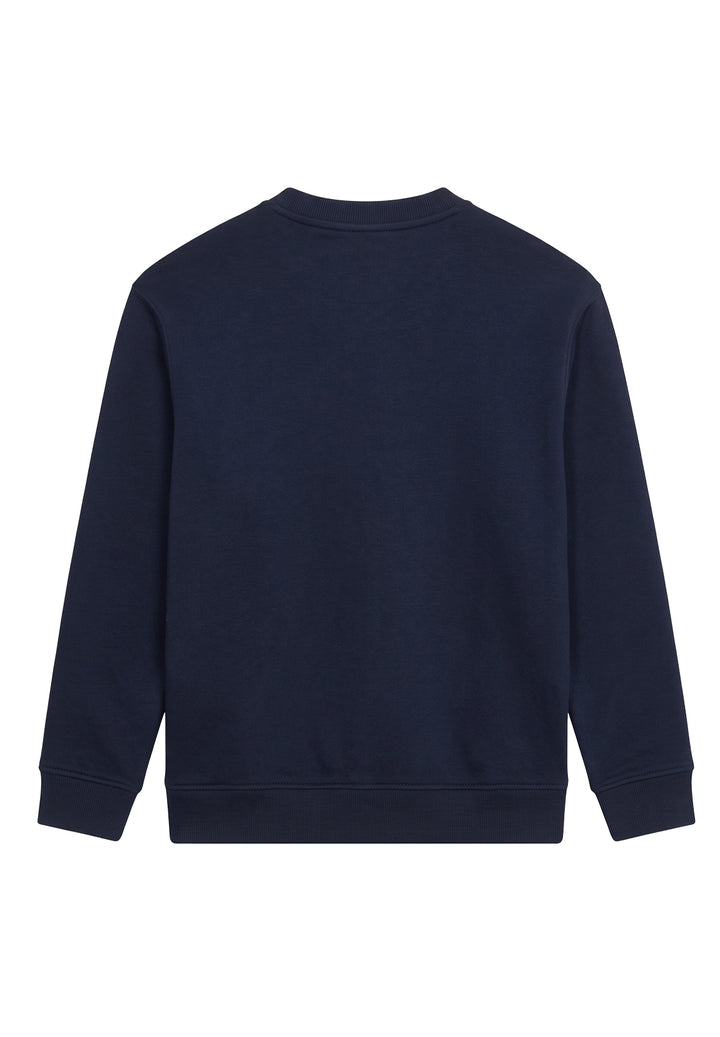 Felpa girocollo blu navy per bambino