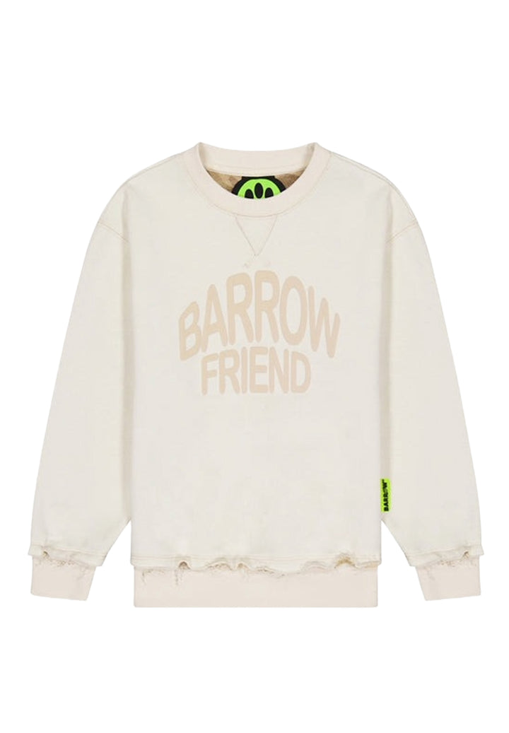 Felpa girocollo crema unisex