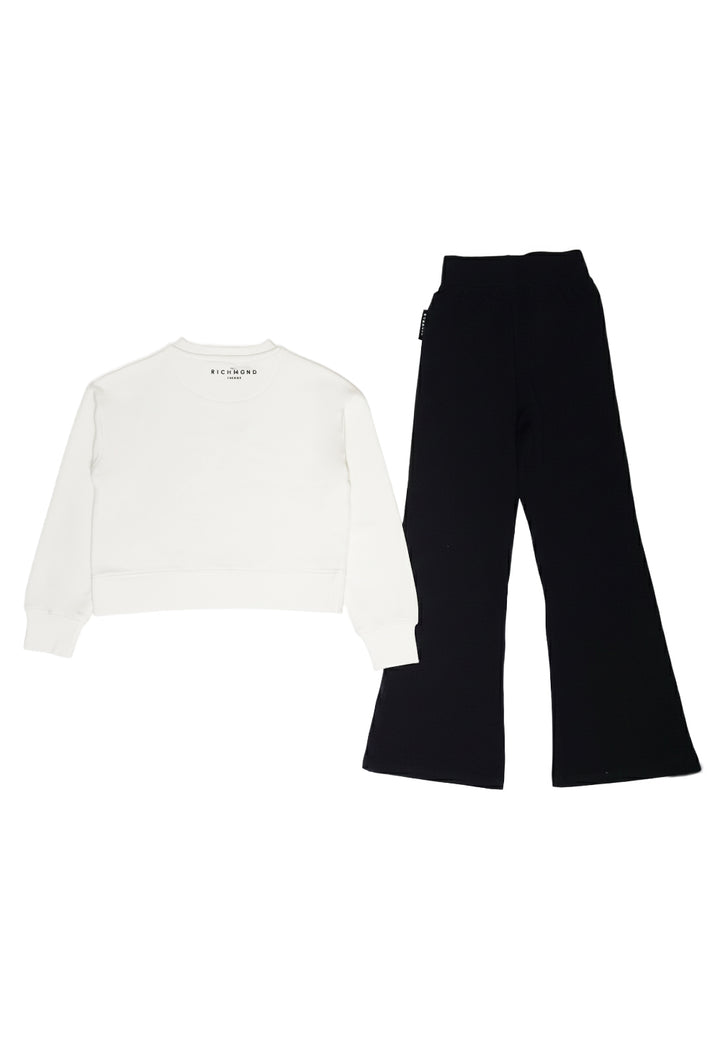 Completo bianco-nero per bambina