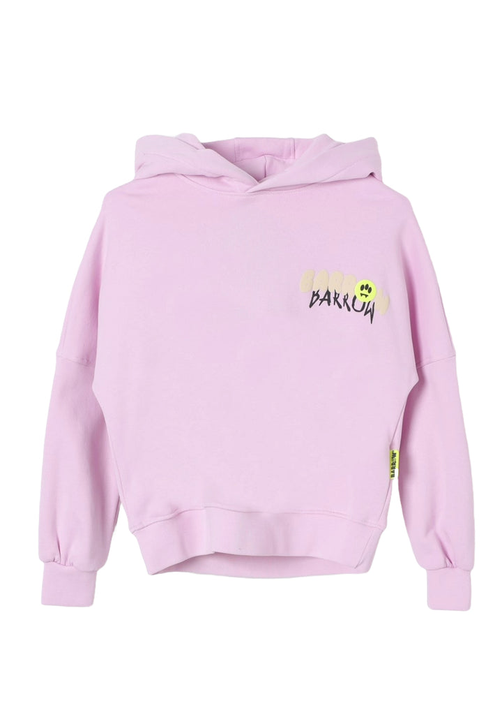 Felpa cappuccio rosa per bambina
