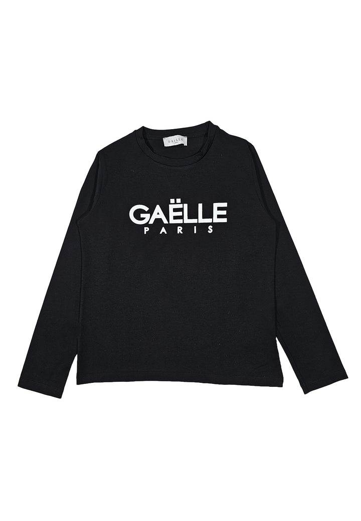 T-shirt nera per bambina
