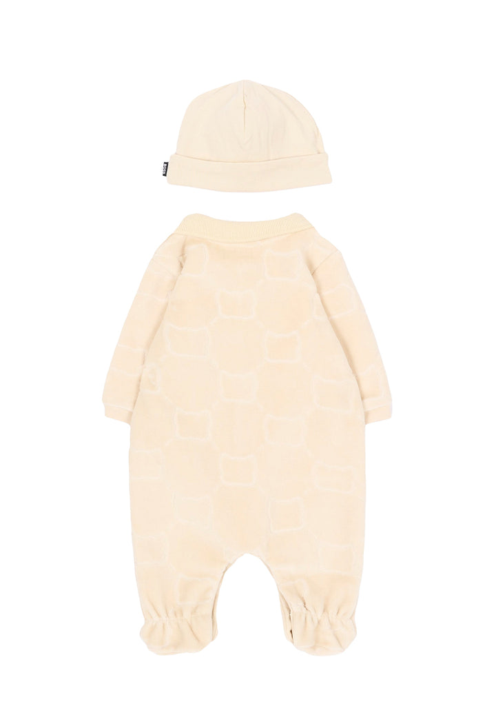 Set tutina beige per neonato