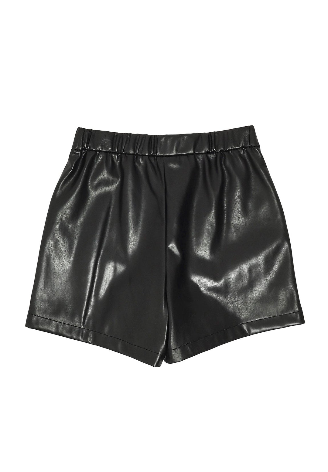 Shorts ecopelle nera per bambina