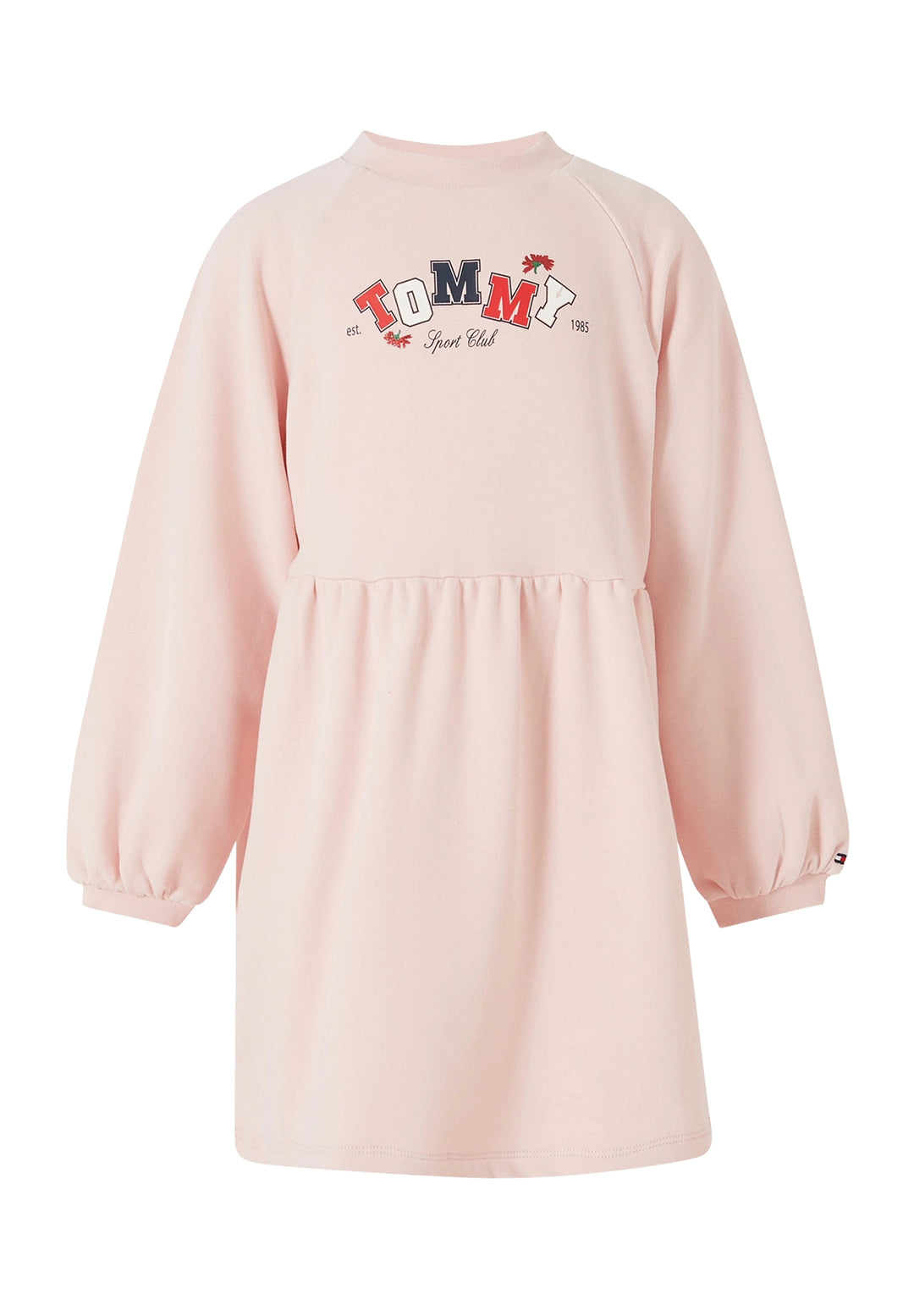 Vestito felpa rosa per bambina