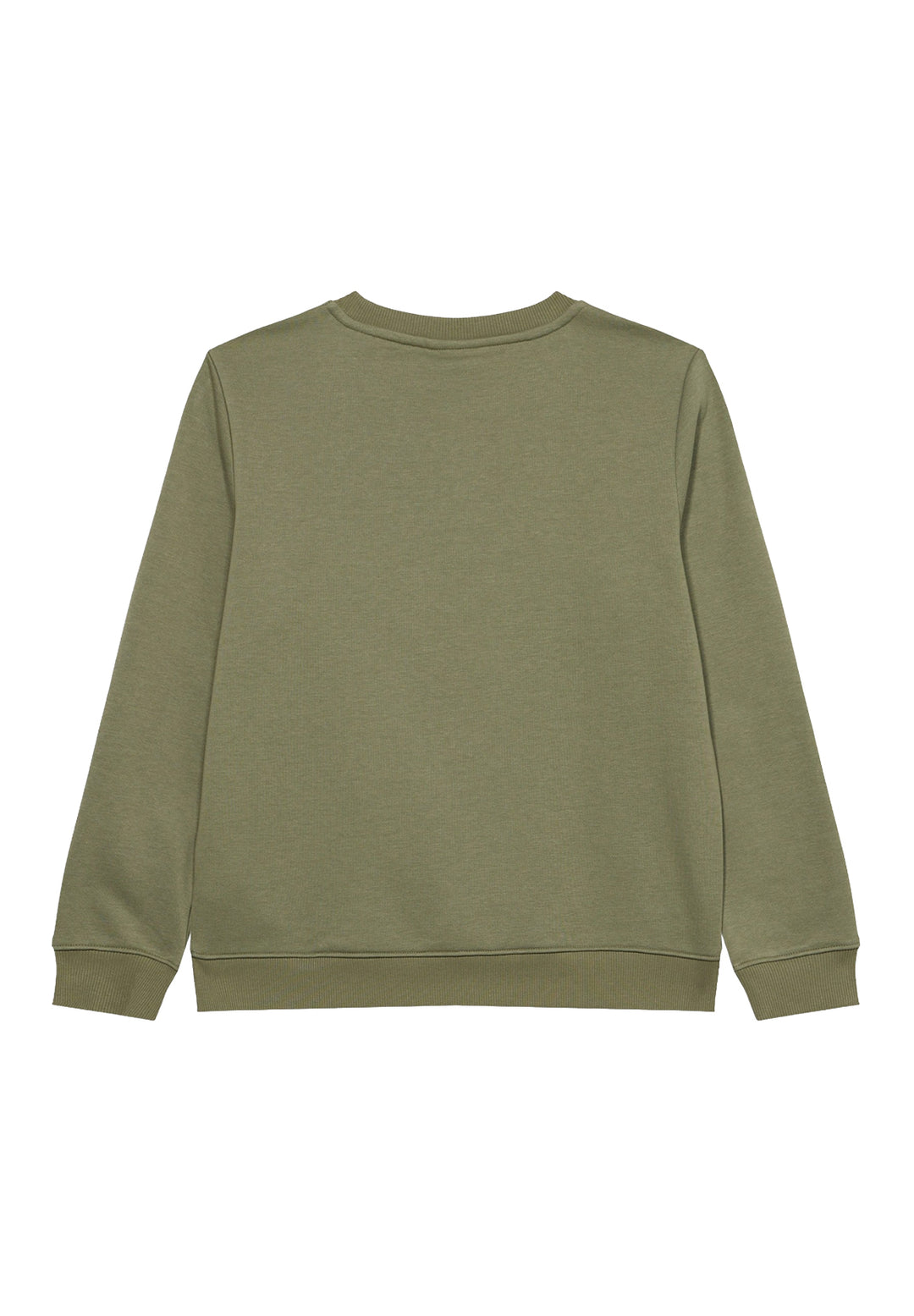 Felpa girocollo verde per bambino