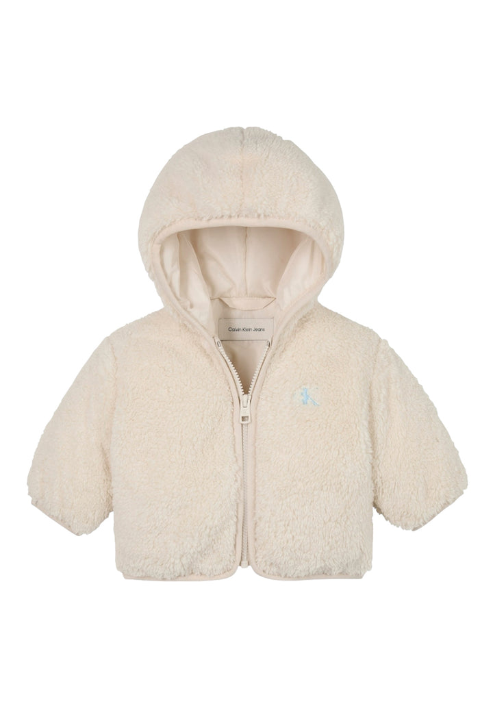 Giubbotto teddy crema per neonata