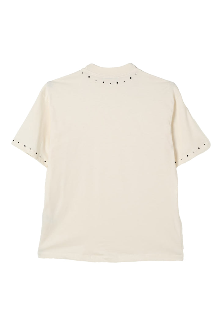 T-shirt crema per bambina