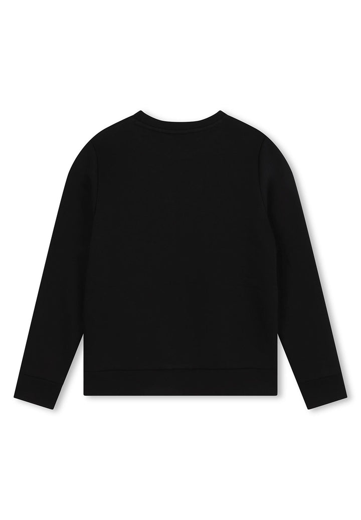 Black crewneck sweatshirt for boy