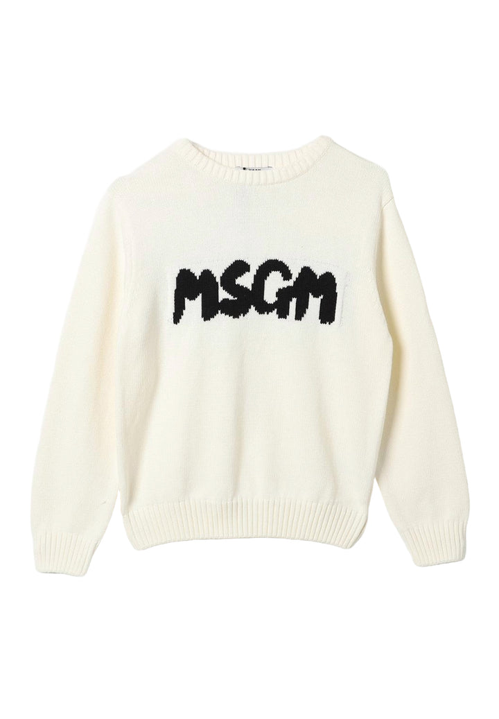 Maglione crema per bambina