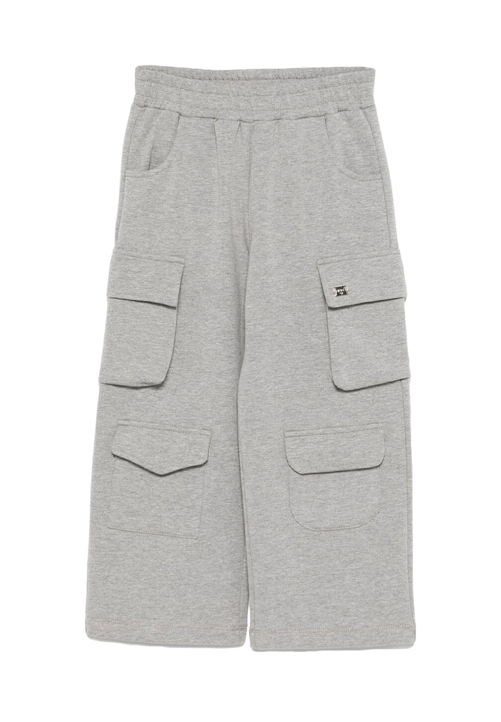 Pantalone felpa grigio per bambina