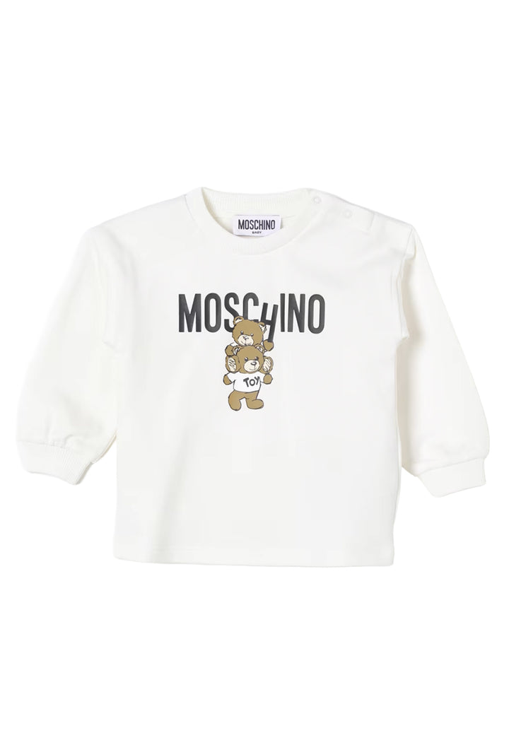 Felpa girocollo crema per neonata