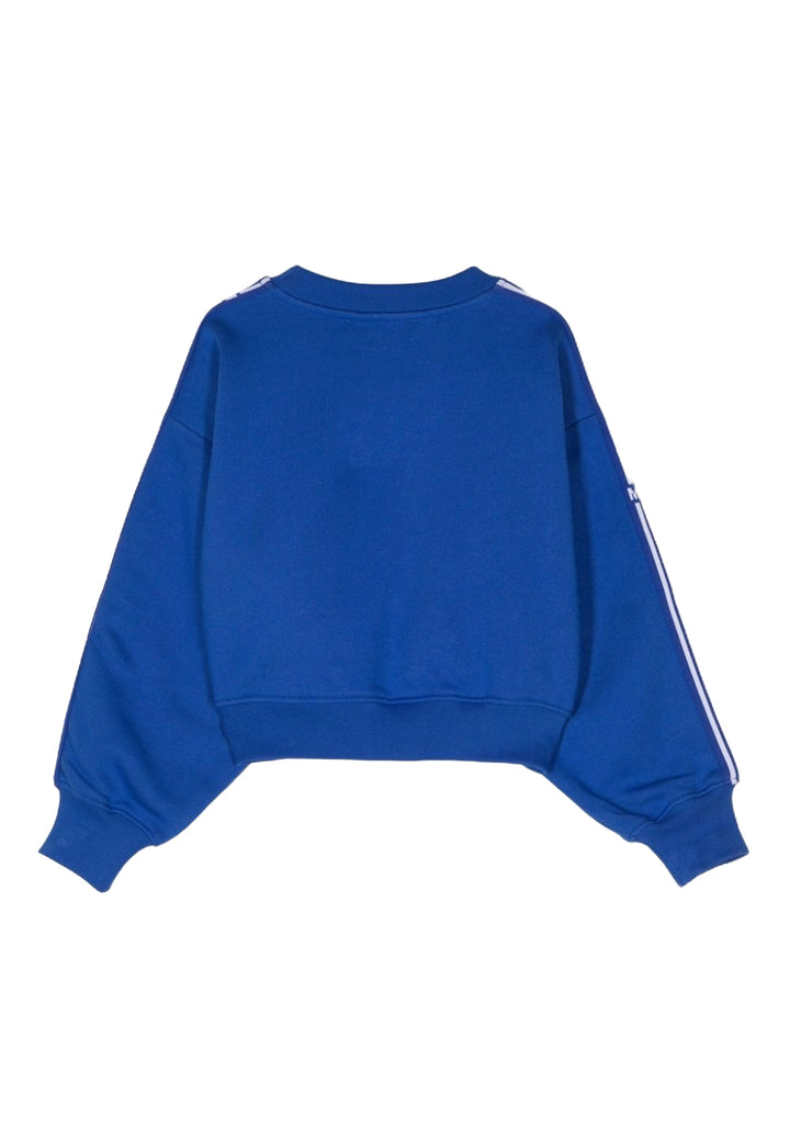 Felpa cropped blu royal per bambina