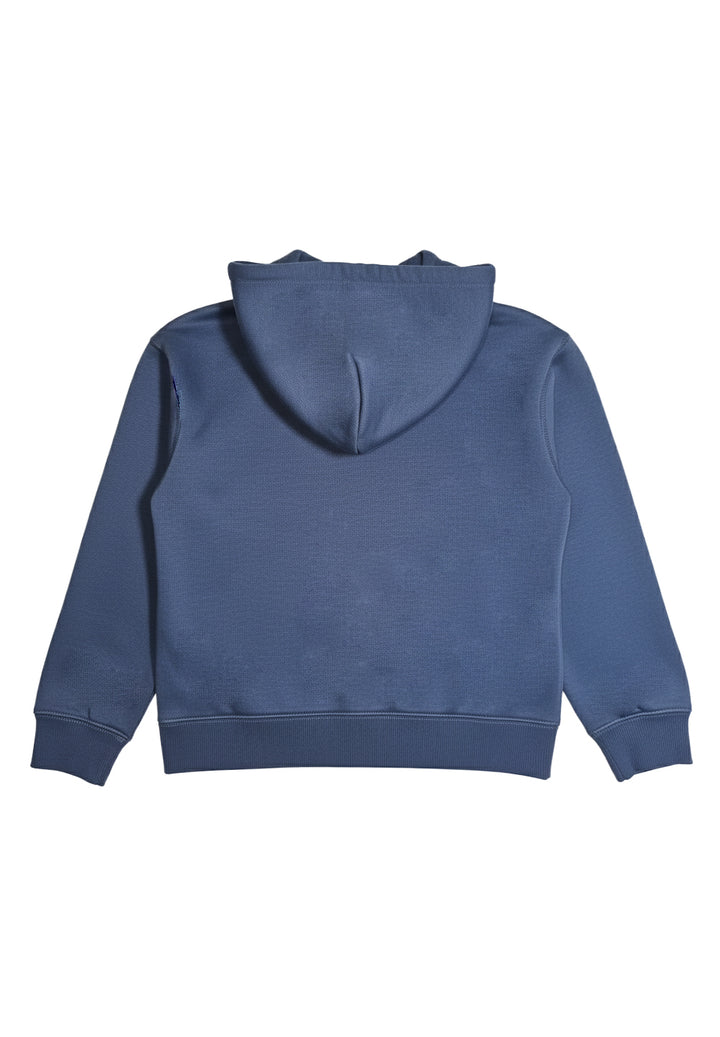 Felpa zip blu per bambina