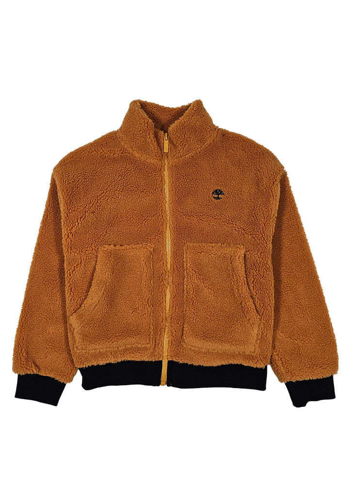 Giubbotto teddy marrone per bambino