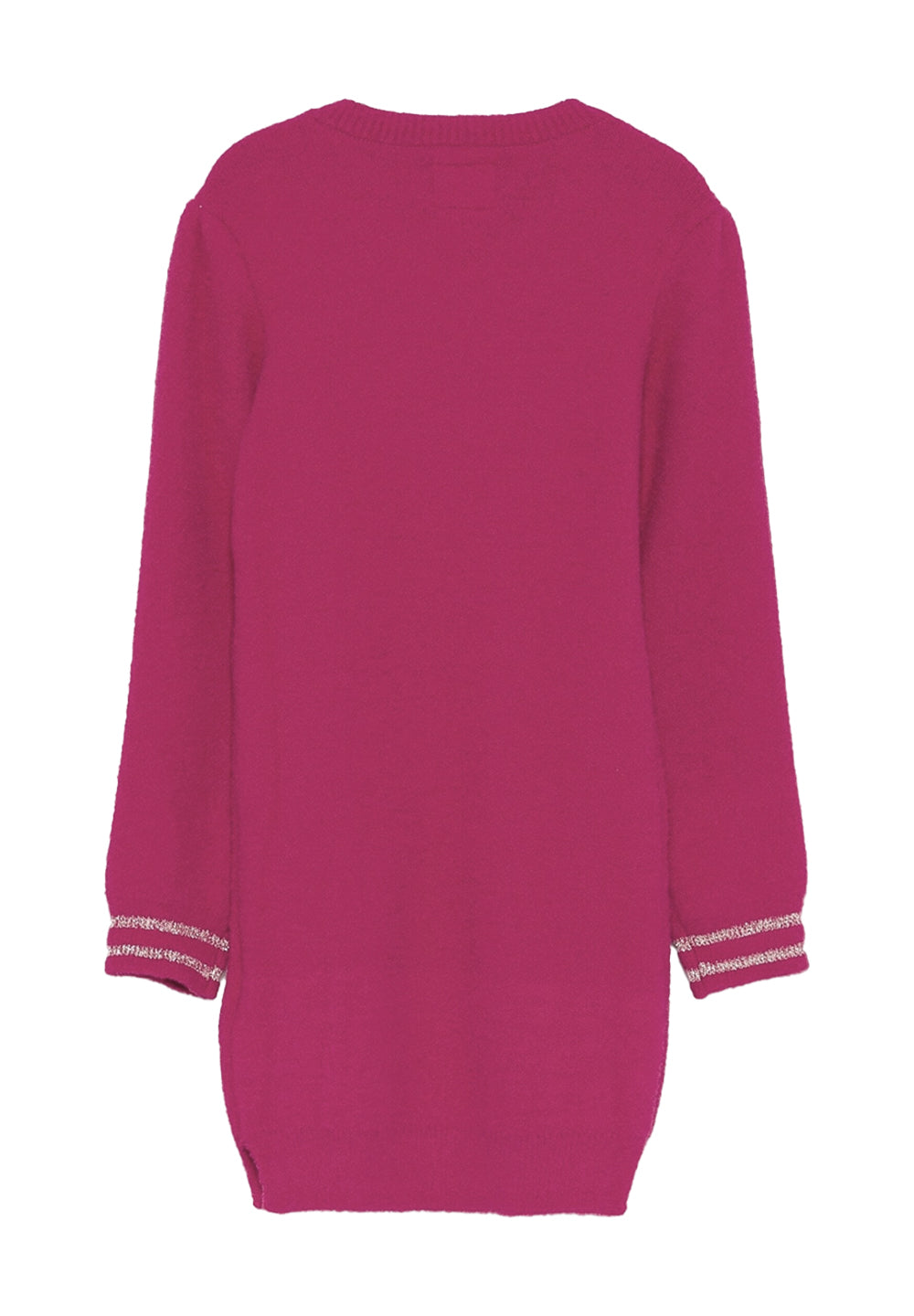 Vestito in maglia fuxia per bambina