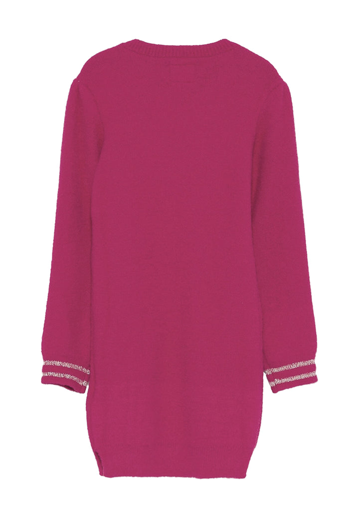 Vestito in maglia fuxia per bambina