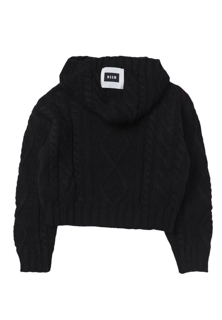 Schwarzer Pullover für Mädchen